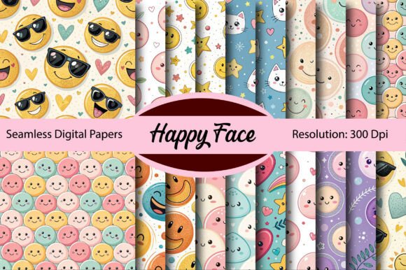 Download Happy Face Seamless Digital Paper - Seamless digital paper Collection