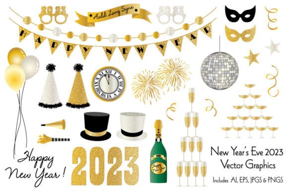 Download New Year's Eve 2023 Clipart Graphics - New year Collection