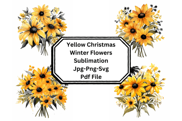 Download Yellow Christmas Flowers Sublimation - Premium Resources