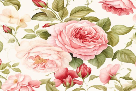 Download Vintage Floral Rose Background - Rose Collection