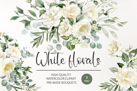 Download Watercolor White Rose Flower Clipart PNG - Premium Resources