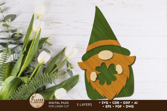 Download Patrick's Day Decorative Gnome, Cut File - Cut file Collection