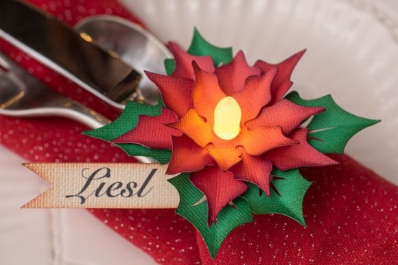 Download Poinsettia Tea Light - Poinsettia Collection