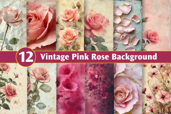 Download Vintage Pink Rose Background - Rose Collection