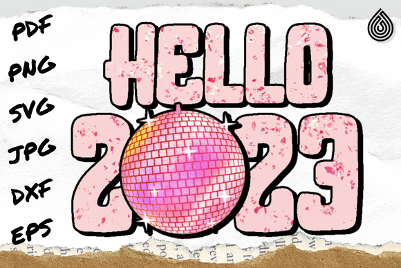 Download New Year's Sublimation Groovy Disco 2023 - New year Collection