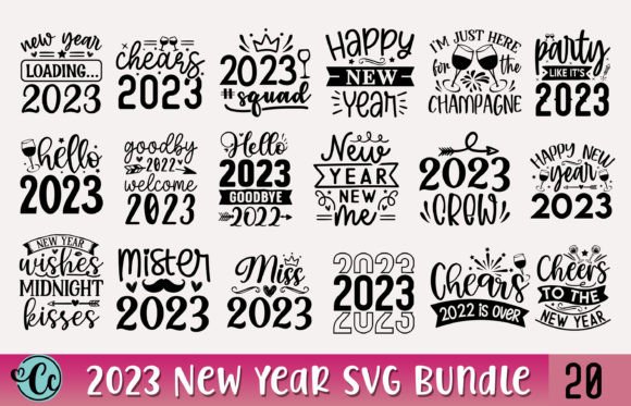 Download Happy New Year Svg Bundle, 2023 Bundle - New year Collection