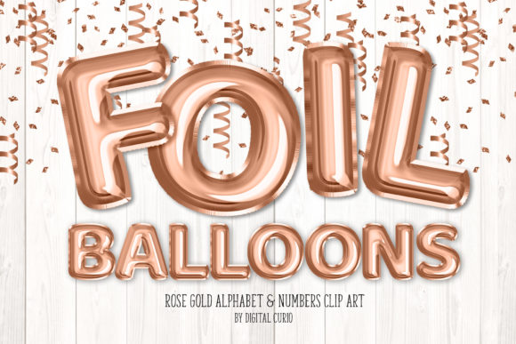 Download Rose Gold Foil Balloon Alphabet - Rose Collection