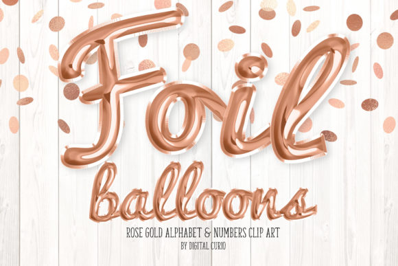 Download Rose Gold Foil Balloon Alphabet - Rose Collection