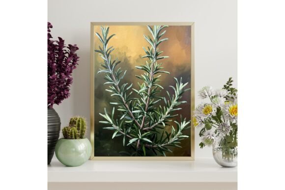 Download Rosemary Botanical Print for Wall Decor - Rose Collection