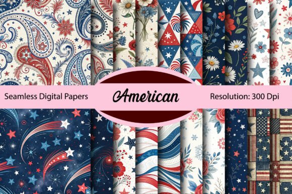 Download American Seamless Digital Paper - Seamless digital paper Collection