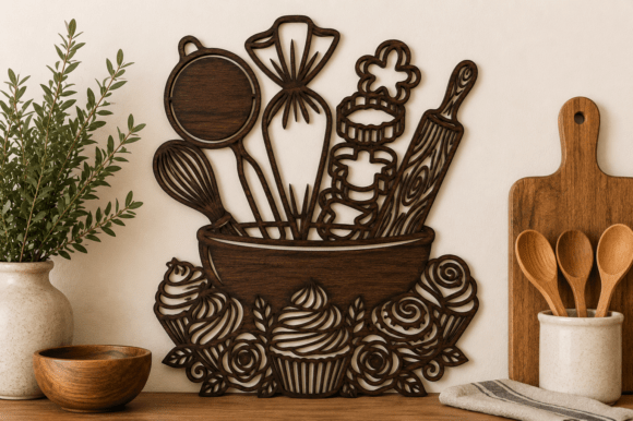 Download Kitchen Wall Decor SVG Laser Cut File - Cut file Collection
