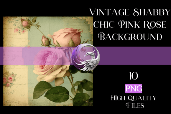 Download Vintage Shabby Chic Pink Rose Background - Rose Collection