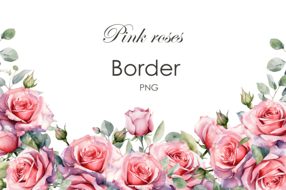 Download Rose Border. Pink Roses Clipart - Rose Collection