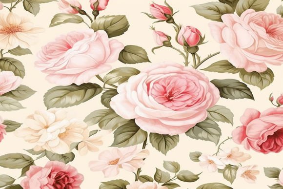 Download Vintage Floral Rose Background - Rose Collection