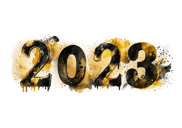Download 2023 Golden Watercolor New Years Eve - New year Collection