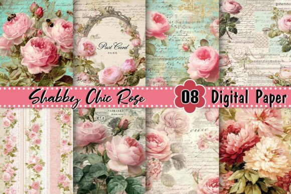 Download Shabby Chic Rose Background - Rose Collection